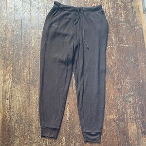 SET Active Chocolate Brown Waffle Knit Joggers size SM